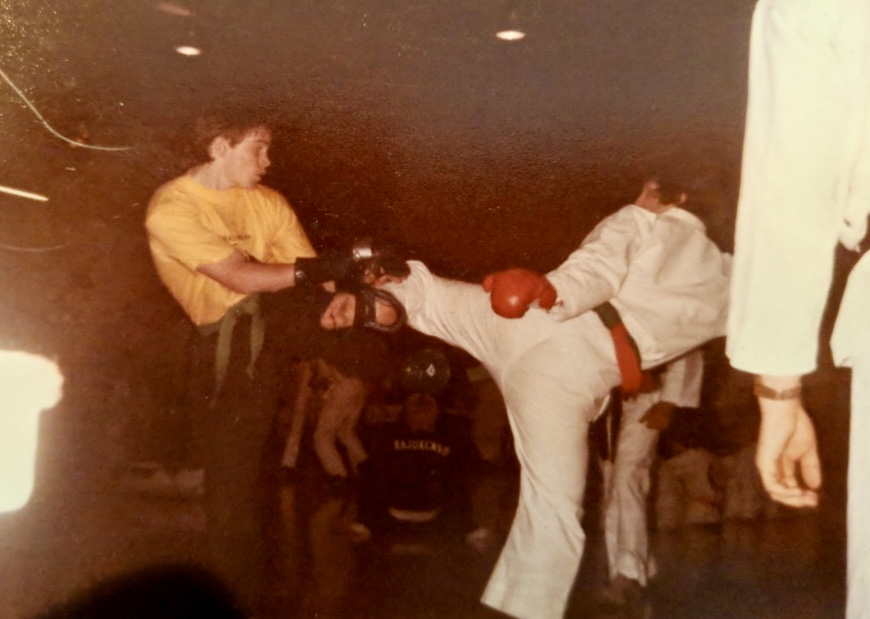 Much of 1985-1986 was spent competing in Karate tournaments